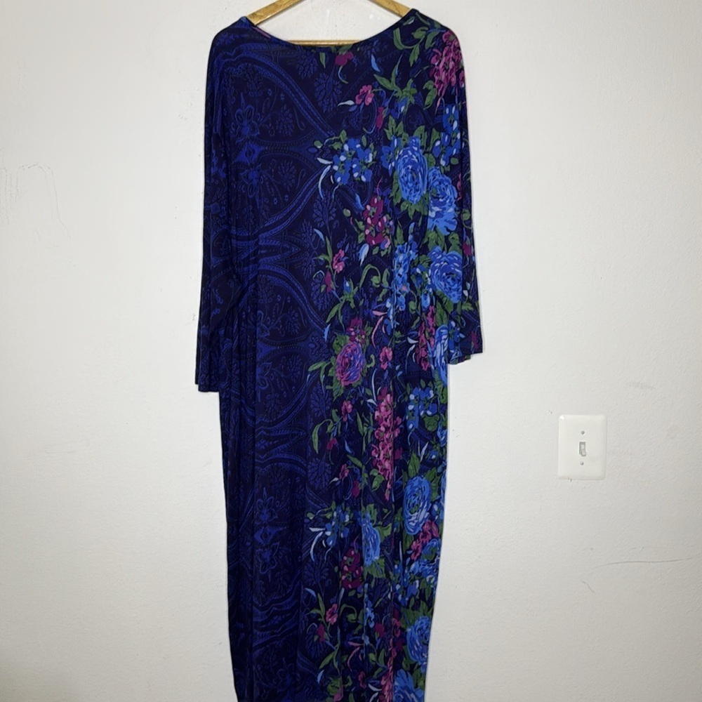 Ulla Popken plus size 24/26 dark romantic maxi dress - Picture 2 of 4